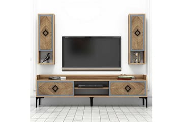 Hovdane TV-Möbelset 180 cm - Brun/Blå - Möbler - TV- & Mediamöbler - TV-möbelset