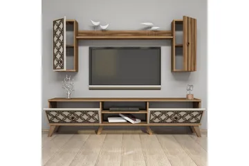 Hovdane TV-Möbelset 180 cm - Brun/Mönstrad - Möbler - TV- & Mediamöbler - TV-möbelset