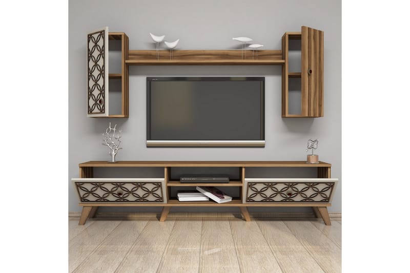 Hovdane TV-Möbelset 180 cm - Brun/Mönstrad - Möbler - TV- & Mediamöbler - TV-möbelset