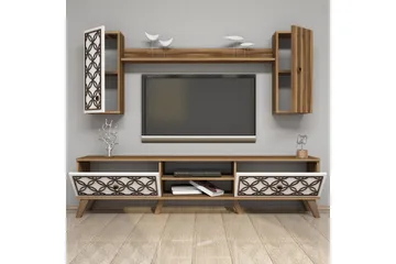 Hovdane TV-Möbelset 180 cm - Brun/Vit - Möbler - TV- & Mediamöbler - TV-möbelset