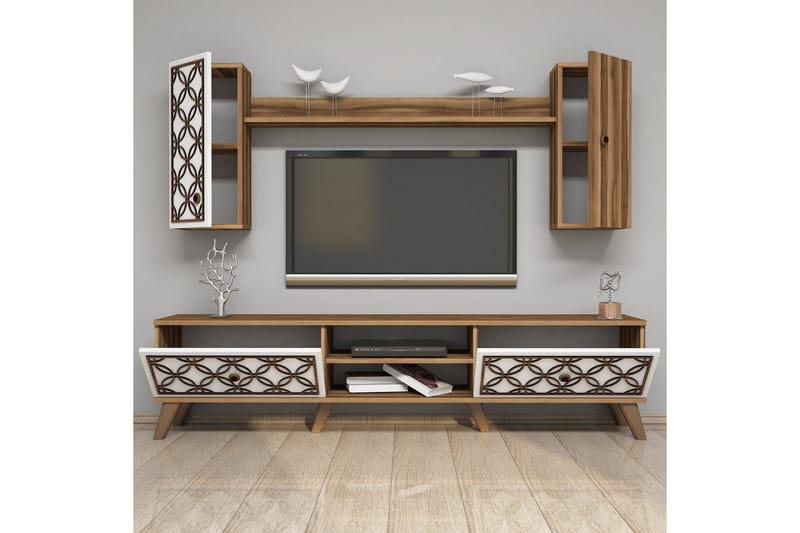 Hovdane TV-Möbelset 180 cm - Brun/Vit - Möbler - TV- & Mediamöbler - TV-möbelset