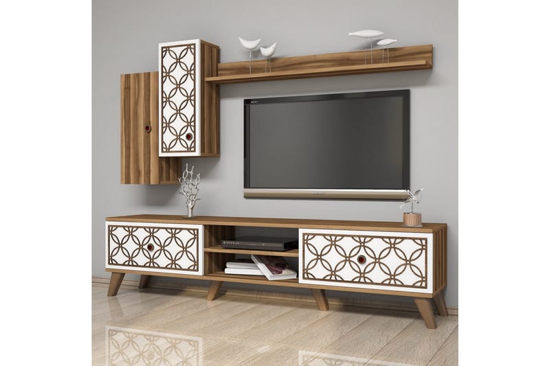 Hovdane TV-Möbelset 180 cm - Brun/Vit - Möbler - TV- & Mediamöbler - TV-möbelset