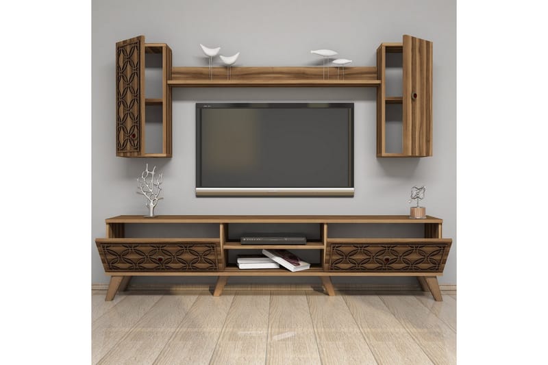 Hovdane TV-Möbelset 180 cm - Mörkbrun - Möbler - TV- & Mediamöbler - TV-möbelset