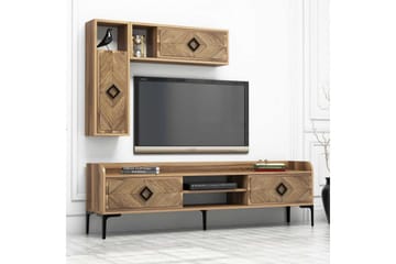 Hovdane TV-Möbelset 180 cm - Mörkbrun - Möbler - TV- & Mediamöbler - TV-möbelset