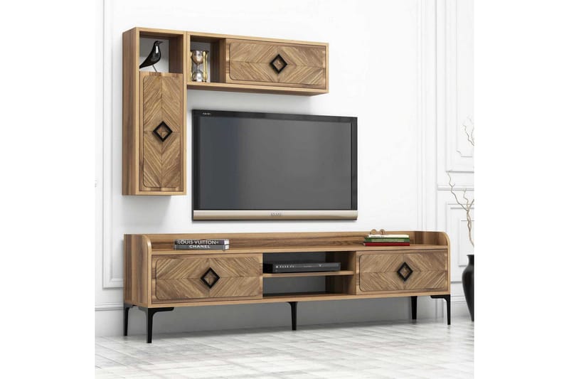 Hovdane TV-Möbelset 180 cm - Mörkbrun - Möbler - TV- & Mediamöbler - TV-möbelset