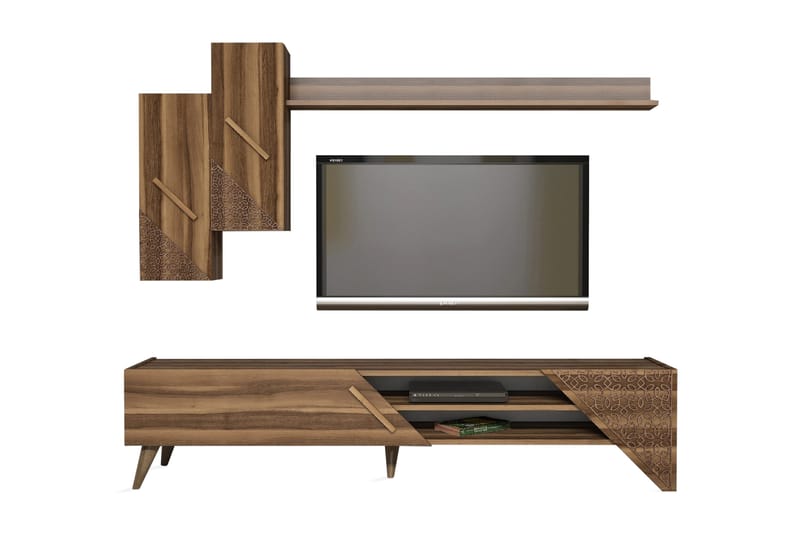 Hovdane TV-Möbelset 180 cm - Mörkbrun - Möbler - TV- & Mediamöbler - TV-möbelset