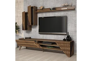 Hovdane TV-Möbelset 180 cm - Mörkbrun - Möbler - TV- & Mediamöbler - TV-möbelset