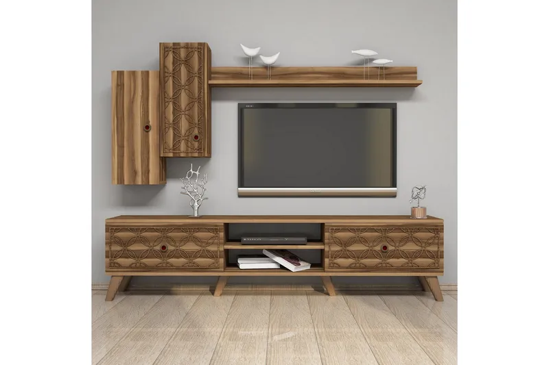 Hovdane TV-Möbelset 180 cm, Mörkbrun