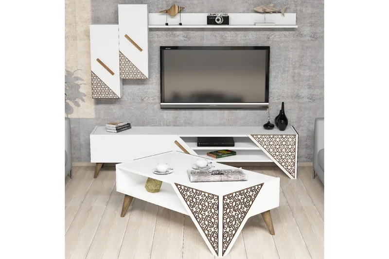 Hovdane TV-Möbelset 180 cm - Vit - Möbler - TV- & Mediamöbler - TV-möbelset