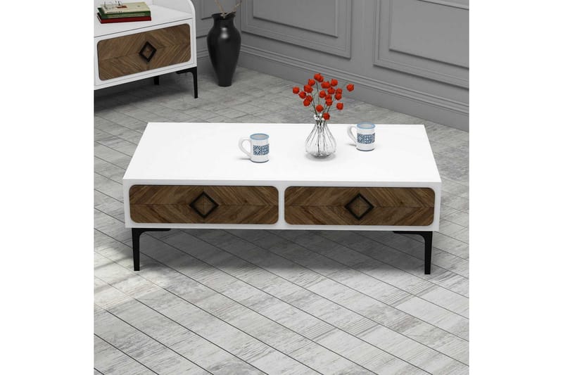 Hovdane TV-Möbelset 180 cm - Vit/Brun - Möbler - TV- & Mediamöbler - TV-möbelset