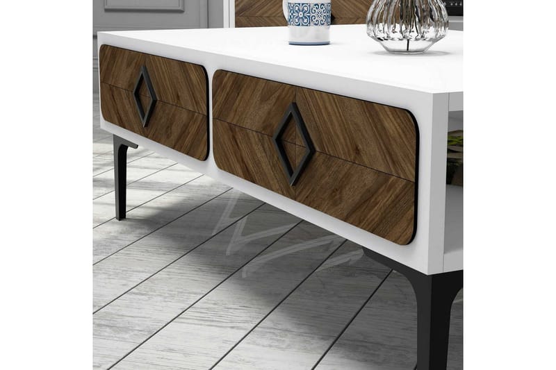 Hovdane TV-Möbelset 180 cm - Vit/Brun - Möbler - TV- & Mediamöbler - TV-möbelset