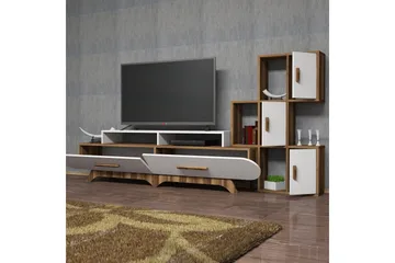 Hovdane TV-Möbelset 205 cm - Brun/Vit - Möbler - TV- & Mediamöbler - TV-möbelset