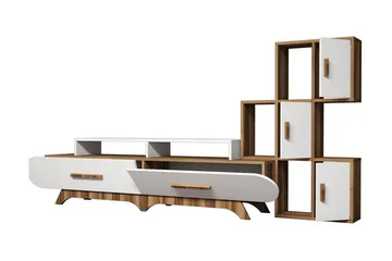 Hovdane TV-Möbelset 205 cm - Brun/Vit - Möbler - TV- & Mediamöbler - TV-möbelset