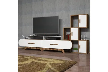 Hovdane TV-Möbelset 205 cm - Brun/Vit - Möbler - TV- & Mediamöbler - TV-möbelset