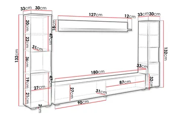 Kanehira Tv-möbelset - Natur - Möbler - TV- & Mediamöbler - TV-möbelset