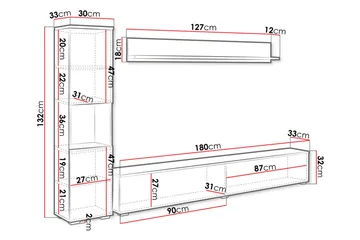 Kanehiro Tv-möbelset - Natur - Möbler - TV- & Mediamöbler - TV-möbelset