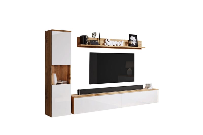 Kanehiro Tv-möbelset - Natur/Vit - Möbler - TV- & Mediamöbler - TV-möbelset