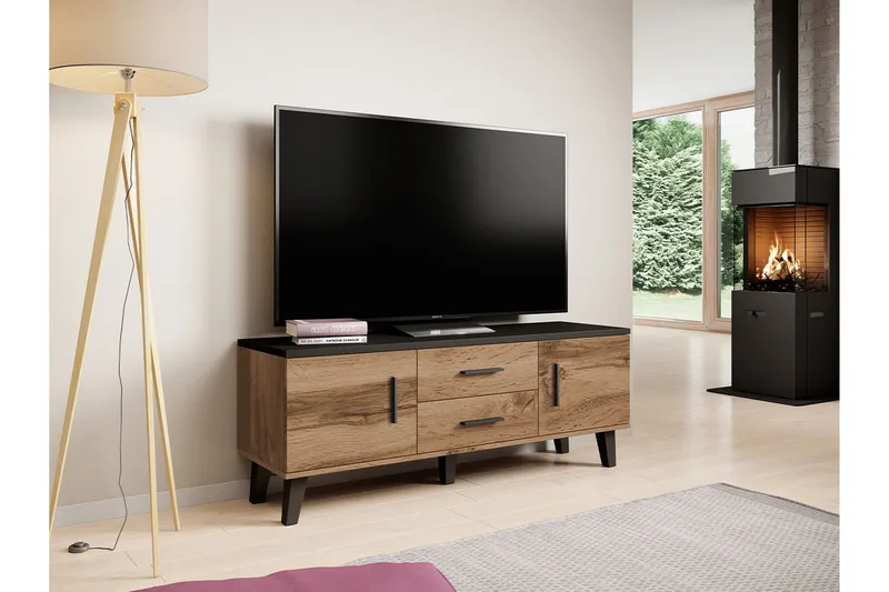 Kardos Tv-möbelset 140 cm - Natur/Svart - Möbler - TV- & Mediamöbler - TV-möbelset