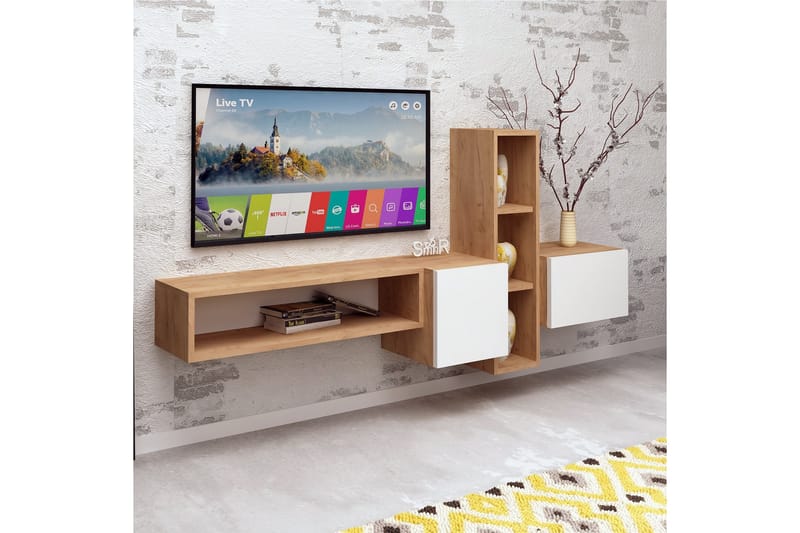 Mediaförvaring Naidaj - Trä|Vit - Möbler - TV- & Mediamöbler - TV-möbelset