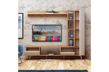 Mediaförvaring Naidaj - Trä|Vit - Möbler - TV- & Mediamöbler - TV-möbelset
