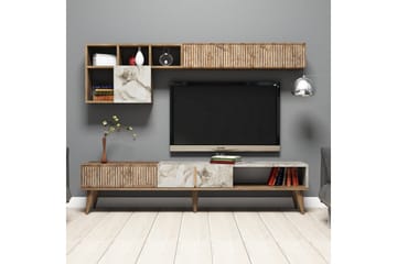 Millay TV-Möbelset 180 cm - Valnöt/Vit - Möbler - TV- & Mediamöbler - TV-möbelset