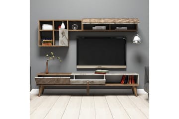 Millay TV-Möbelset 180 cm - Valnöt/Vit - Möbler - TV- & Mediamöbler - TV-möbelset