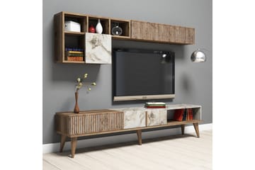 Millay TV-Möbelset 180 cm - Valnöt/Vit - Möbler - TV- & Mediamöbler - TV-möbelset