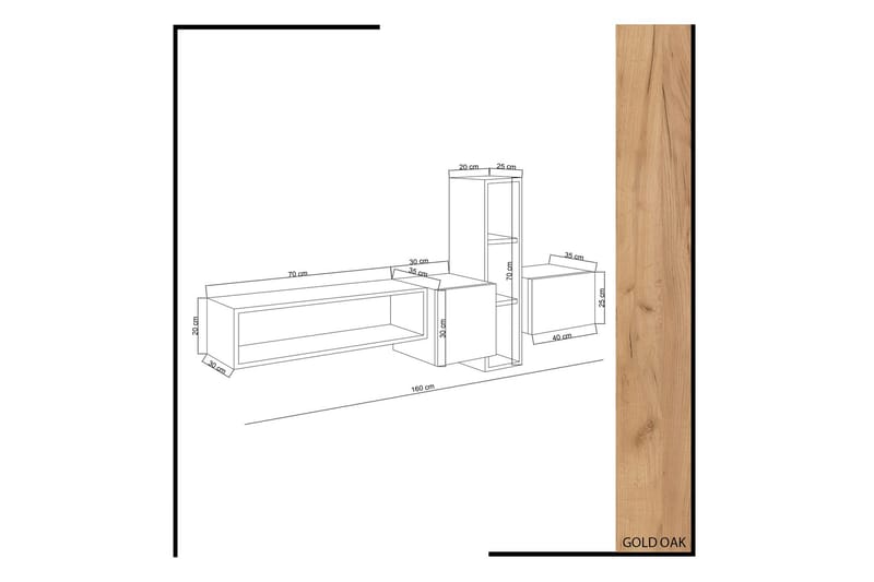 Mod Design Mediaförvaring - Trä/Vit - Möbler - TV- & Mediamöbler - TV-möbelset