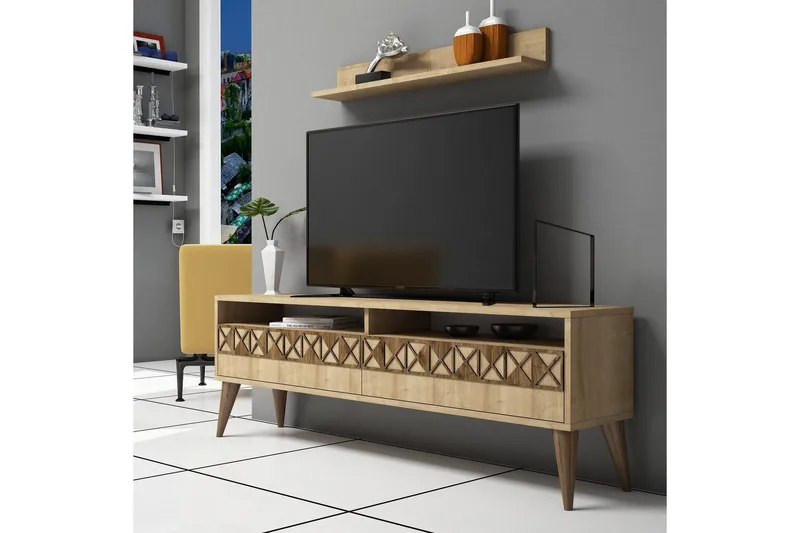 Muennink TV-Möbelset 150 cm - Brun/Ek - Möbler - TV- & Mediamöbler - TV-möbelset