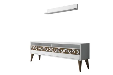 Muennink TV-Möbelset 150 cm - Vit/ek - Möbler - TV- & Mediamöbler - TV-möbelset