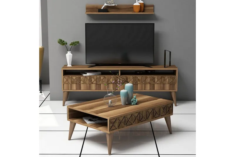 Muennink Vardagsrumsset 150 cm, Valnöt