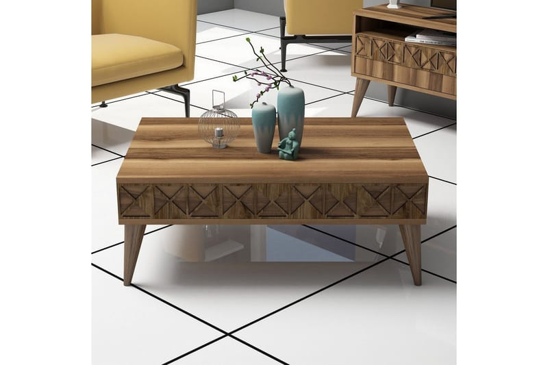 Muennink Vardagsrumsset 150 cm - Valnöt - Möbler - TV- & Mediamöbler - TV-möbelset