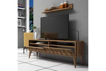 Muennink Vardagsrumsset 150 cm - Valnöt - Möbler - TV- & Mediamöbler - TV-möbelset
