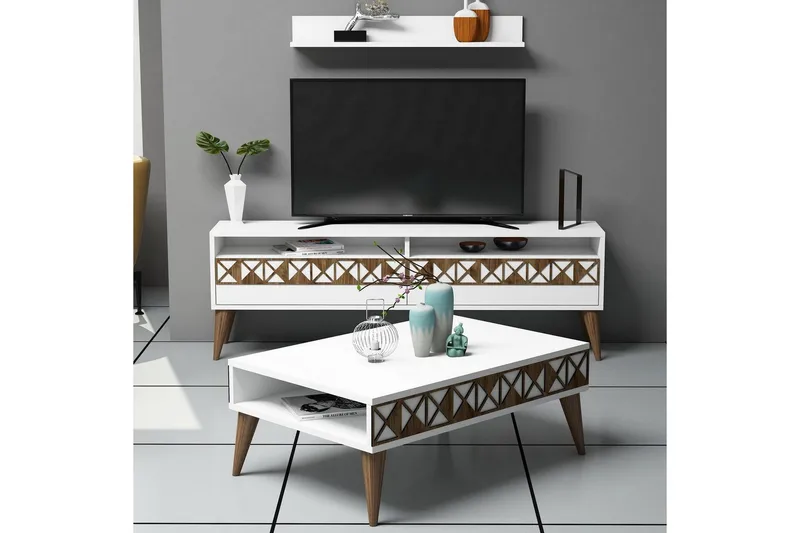 Muennink Vardagsrumsset 150 cm, Vit