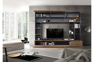 Priscilla Mediamöbel 276 cm - Brun/Grå - Möbler - TV- & Mediamöbler - TV-möbelset