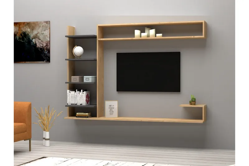 Rinorea Tv-möbelset 180x121,8 cm - Blå - Möbler - TV- & Mediamöbler - TV-möbelset