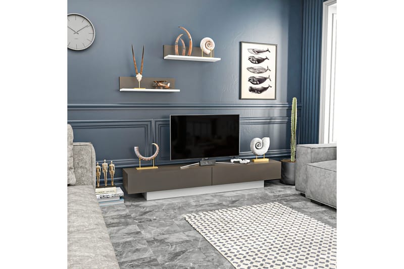 Rinorea Tv-möbelset 180x40 cm - Vit - Möbler - TV- & Mediamöbler - TV-möbelset