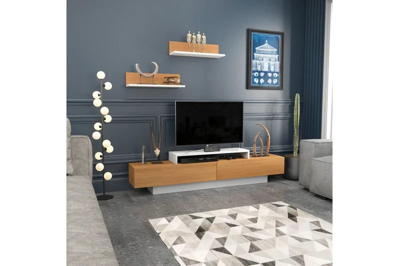 Rinorea Tv-möbelset 180x40 cm - Vit - Möbler - TV- & Mediamöbler - TV-möbelset