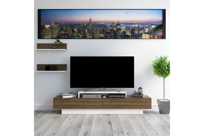 Rinorea Tv-möbelset 180x40 cm, Vit