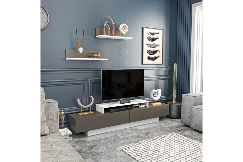 Rinorea Tv-möbelset 180x40 cm - Vit - Möbler - TV- & Mediamöbler - TV-möbelset