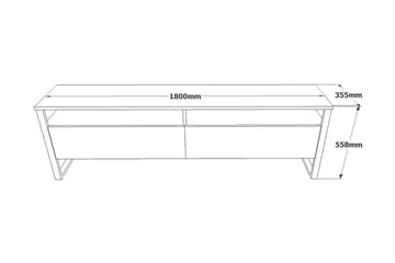 Rinorea Tv-möbelset 180x56 cm - Grön - Möbler - TV- & Mediamöbler - TV-möbelset