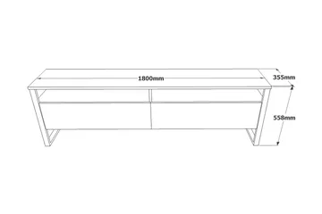 Rinorea Tv-möbelset 180x56 cm - Grön - Möbler - TV- & Mediamöbler - TV-möbelset