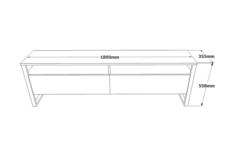Rinorea Tv-möbelset 180x56 cm - Grön - Möbler - TV- & Mediamöbler - TV-möbelset
