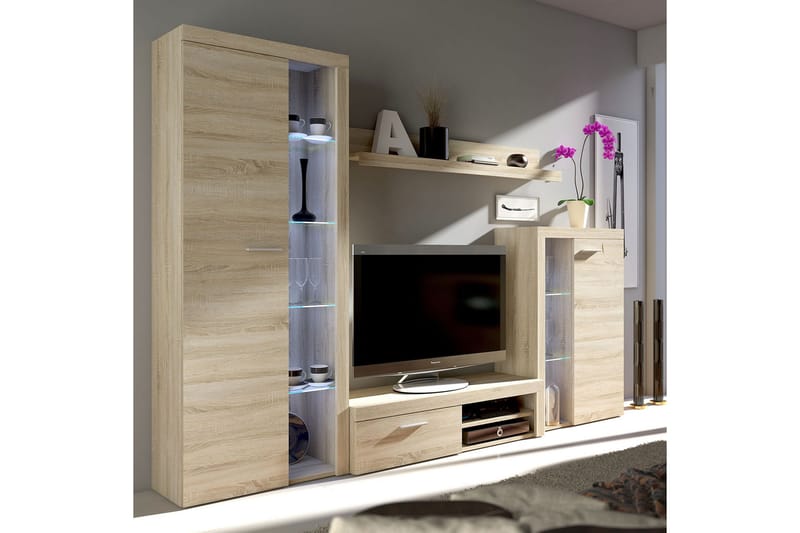 Rumba TV-möbelset, Beige/Grå