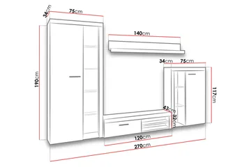 Rumba TV-möbelset - Brun - Möbler - TV- & Mediamöbler - TV-möbelset