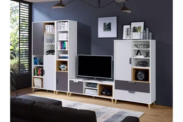 Sayuki Tv-möbelset 120 cm - Vit/Grå - Möbler - TV- & Mediamöbler - TV-möbelset