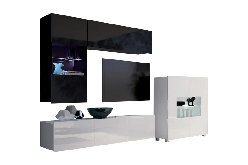 Tessan TV-möbelset - Svart/Vit - Möbler - TV- & Mediamöbler - TV-möbelset