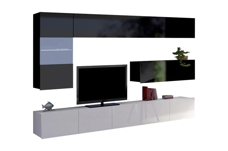 Tessan TV-möbelset - Svart/Vit - Möbler - TV- & Mediamöbler - TV-möbelset