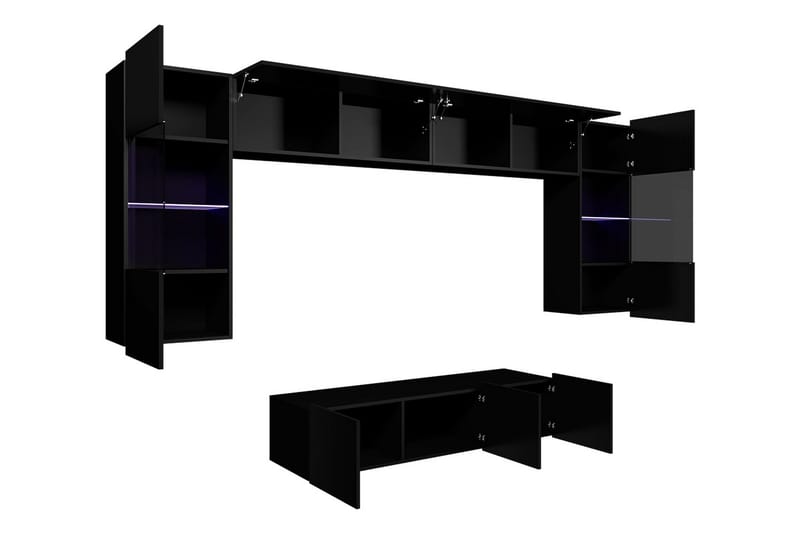Tessan TV-möbelset - Svart/Vit - Möbler - TV- & Mediamöbler - TV-möbelset