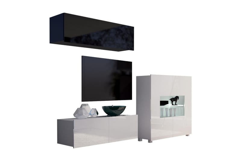 Tessan TV-möbelset - Svart/Vit - Möbler - TV- & Mediamöbler - TV-möbelset